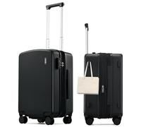 Hanke Expandable Carry On Luggage 22x14x9 Airline Approved, 20 Inch Hard Shell Suitcases with Wheels, Lightweight Travel Luggage Carry On Suitcase for Woman & Men with Tsa Lock(Jet Black)