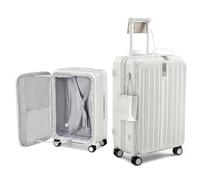 Hanke Expandable Top Opening Hard Shell Luggage with spinner wheels, Smoke White, 24 Inch EXT, Hardside Expandable Luggage With Spinner Wheels