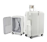 Hanke Expandable Top Opening Hard Shell Luggage with spinner wheels, Smoke White, 28 Inch EXT, Hardside Expandable Luggage With Spinner Wheels