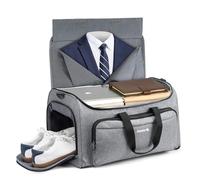 Hanke Garment Duffle Bags for Travel, Light Grey