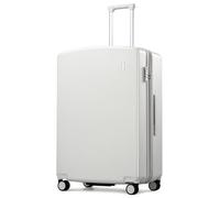 Hanke Hard Shell Suitcases Underseat Carry On Luggage with Spinner Wheels 24/28 Inch Large Checked Luggage Lightweight Suitcase TSA Approved Luggage Sets, Smoke White, Expandable 28 Inch, Modern