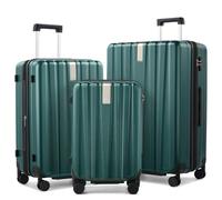 Hanke Hardshell Luggage Sets 2 Piece with Spinner Wheels, Travel Suitcase for Women Men., Blackish Green, EXT 3-Piece Set（20/24/29）, Hanke Scratch Resistant Lightweight Hardside Suitcase .