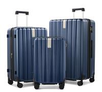 Hanke Hardshell Luggage Sets 2 Piece with Spinner Wheels, Travel Suitcase for Women Men., Dark Blue, EXT 3-Piece Set（20/24/29）, Hanke Scratch Resistant Lightweight Hardside Suitcase .