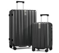 Hanke Hardshell Luggage Sets 2 Piece with Spinner Wheels, Travel Suitcase for Women Men., Jet Black, EXT 2-Piece Set（20/29）, Hanke Scratch Resistant Lightweight Hardside Suitcase .