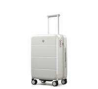 Hanke Luggage Hard Shell Suitcases with Spinner Wheel, TSA Approved Luggage 16in Underseat Carry On Luggage 20in 24in 26in 28in Large Hardside Luggage Travel PC Luggage Set, Smoke White, Expandable 20