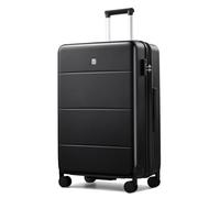 Hanke Luggage Hard Shell Suitcases with Spinner Wheel, TSA Approved Luggage 16in Underseat Carry On Luggage 20in 24in 26in 28in Large Hardside Luggage Travel PC Luggage Set, Jet Black, Expandable 26