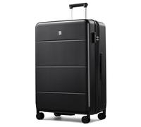 Hanke Luggage Hard Shell Suitcases with Spinner Wheel, TSA Approved Luggage 16in Underseat Carry On Luggage 20in 24in 26in 28in Large Hardside Luggage Travel PC Luggage Set, Jet Black, Expandable 28