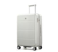 Hanke Luggage Hard Shell Suitcases with Spinner Wheel, TSA Approved Luggage 16in Underseat Carry On Luggage 20in 24in 26in 28in Large Hardside Luggage Travel PC Luggage Set, Smoke White, Expandable 24