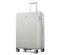 Hanke Luggage Hard Shell Suitcases with Spinner Wheel, TSA Approved Luggage 16in Underseat Carry On Luggage 20in 24in 26in 28in Large Hardside Luggage Travel PC Luggage Set, Smoke White, Expandable 26