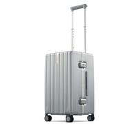 Hanke Premium Zipperless Carry-On Luggage, Aluminum Frame Hard Shell PC Suitcase with TSA Lock, Water-Resistant, 8 Quiet Spinner Wheels for Short Business Trips & Weekend Getaways, Grey, 20 inch