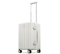 Hanke Premium Zipperless Carry-On Luggage, Aluminum Frame Hard Shell PC Suitcase with TSA Lock, Water-Resistant, 8 Quiet Spinner Wheels for Short Business Trips & Weekend Getaways, White, 20 inch
