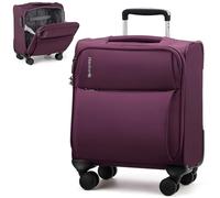 Hanke Softside Expandable Luggage 16/20/24/28 Inch Carry On Luggage for Travel Checked Luggage Suitcases with Wheels TSA Luggage Large Suitcase, Purple, 16-Inch Underseat, Underseat Carry on Luggage