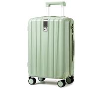 Hanke Suitcase Medium Size Luggage Medium Suitcase 4 Wheels & TSA Lock Lightweight Hard Shell Suitcase Spinner Rolling, 24 Inch Checked Hand Luggage Cases for Holiday(Green Bamboo)