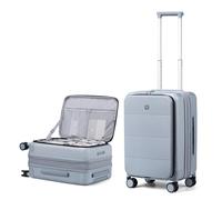 Hanke Top Open Expandable 20 Inch Cabin Suitcase Hard Shell Suitcase with Wheels Front Opening Suitcase Carry On Luggage for Travel Hand Luggage,Grey