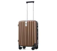Hanke Underseat Carry On Luggage Suitcase with Wheels 14in 16in 20in 24in 29in Spinner TSA Luggage Lighweight PC Hardside Rolling Suitcases Travel Bag, Brown, Carry-On 20-Inch