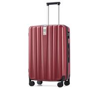Hanke Underseat Carry On Luggage Suitcase with Wheels 14in 16in 20in 24in 29in Spinner TSA Luggage Lighweight PC Hardside Rolling Suitcases Travel Bag, Burgundy, Expandable 3-Piece Set（20/24/29）