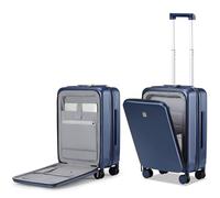 Hanke Upgrade Luggage Cabin Spinner Wheels, Carry On Suitcase 20 Inch PC Hardside Suitcase with Front Laptop Pocket & TSA Lock, Rolling Luggage for Business, Dark Blue