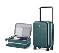 Hanke Wide Handle Luggage 24 Inch Suitcases with Wheels Top Opening Hard Shell Suitcase for Travel Men Women Hand Luggage,Blackish Green