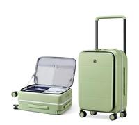 Hanke Wide Handle Luggage 24 Inch Suitcases with Wheels Top Opening Hard Shell Suitcase for Travel Men Women Hand Luggage,Bamboo Green