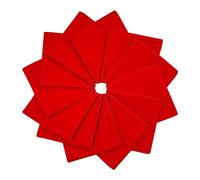 HankieWorld Extra Large Bandanas 27x27 inch Thick Solid Color Cotton Oversized Blank Head Bandannas for Men and Women, Red 12 Pack, 27 inch