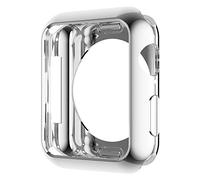 HANKN Soft TPU Case for Apple Watch Series 11 10 46mm Case, Plated Shockproof Shell Frame Cover Protective Iwatch Bumper [No Front Screen Protector] (Shiny Silver, 46mm Series 11/10)