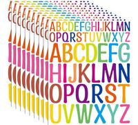 hankousi 10 Sheets Letter Stickers, 1+2 Inch Artistic Font Alphabet Stickers, Vibrant Self-Adhesive Vinyl Letters for Scrapbooking, Gift Decoration, Postbox, Signs, Address Numbers, DIY Crafts