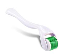 hankousi 1Pcs Microneedling Derma Roller, 0.5mm Face Scar Beard Growth and Body Microneedling Roller Effective Minimises Pores Reduces Wrinkles Anti Ageing(Green)