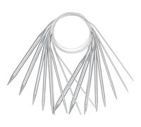 hankousi 9Pcs Circular Knitting Needles Set, 40cm Stainless Steel with Flexible Cable for Sweater Scarf Knitting Projects (2-5mm Needle Sizes)