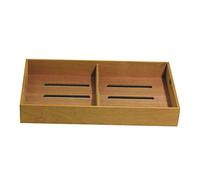 HankStar Solid Spanish Cedar Cigar Tray with One Adjustable Divider, Fits Large Humidor 12.0"x7.0"x1.75"