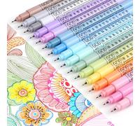HANKU 0.38mm Fine Point Pen,16 Pack Colored Fineliner Bible Pens No Bleed Through,Extra Fine Tip Marker Pens for Bullet Journaling,Planner,Coloring,Bible Study School Office Supplies
