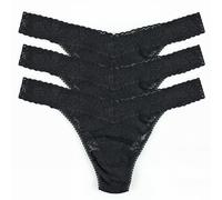 hanky panky, Daily Lace 3 Pack Low Rise Thongs, Black, Black, Black