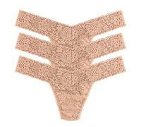 hanky panky, Daily Lace 3 Pack Low Rise Thongs, Taupe, Taupe, Taupe