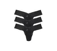 Hanky Panky female 3pk Low Rise Signature Lace Thongs - Black, Black