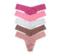 hanky panky LWR THG 5PK PRNT BOX, Seashell Beige/Peachfizz/Pearl Grey/Artichoke Heart/Desert Rose, One size