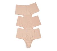 hanky panky Women's Breathe Hi Rise Thong 3 Pack, Tau3, Tan, S