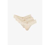 Hanky Panky Womens Hanky Panky Signature Low-Rise Stretch-Lace Thong Pack Of Three Chai 1 Size