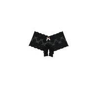 Hanky Panky Women's Luxe Lace Crotchless Brief Black Briefs SM