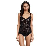 Hanky Panky Women's Signature Lace V Front Cami Leotard, Black, Large