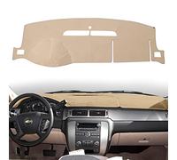 HanLanKa Dashboard Cover Dash Mat Compatible with 2007-2014 Chevy Chevrolet Tahoe Suburban,2007-13 Chevy Avalanche Silverado 1500 2500 3500 LTZ/GMC Sierra SLT Denali,2007-14 GMC Yukon XL (Beige)