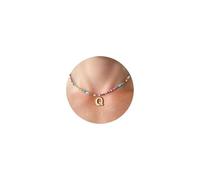 HANLI Colorful Initial Necklaces for Girls Women Gold Bubble Pendant Beaded Beach Boho Choker Necklace for Girls Teen Personalized Daughter Granddaughter Niece Birthday Gifts Cute Trendy Jewelry