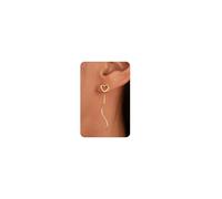 HANLI Gold Earrings for Women Hypoallergenic 14K Gold Plated Love Heart Long Chain Threader Statement Drop Dangle Thread Earring Jewellery Gifts for Her