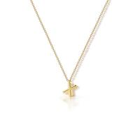 HANLI Initial Necklace Women Girls - 14k Gold Plated/Silver Dainty Letter Necklace Simple Alphabet A-Z Necklace Personalized Monogram Name Necklace Birthday Christmas Gifts for Her Teenage Jewellery