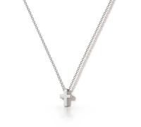 HANLI Silver Cross Necklace for Women Trendy Small Tiny Cross Pendant Charm Simple Choker Necklaces Religious Faith Jewelry Gift