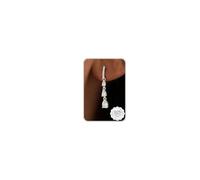 HANLI Sterling Silver Cubic Zirconia Dangle Earrings for Women - Crystal Long Bridal Drop Hypoallergenic Earrings CZ Simulated Diamond Wedding Jewellery for Brides Bridesmaid