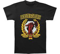 HANLINMY Booze and Glory Men's As Bold Brass T-Shirt Black S