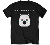 HANLINMY The Wombats Rainbow Eyes t Shirt Casual Graphic Tops Black L