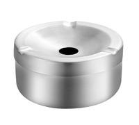 Hanlongyu Smokeless Ashtray for Outside Patio Waterproof, Stainless Steel Metal Ash Tray Outdoors Ashtray with Lid for Smokers Indoor Desktop Office Car Indoor Parties Home Decor