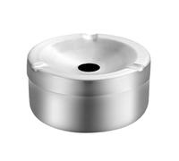 hanlongyu Smokeless Ashtray for Outside Patio Waterproof, Stainless Steel Metal Ash Tray Outdoors Ashtray with Lid for Smokers Indoor Desktop Office Car Indoor Parties Home Decor