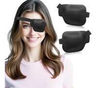 Hanlsee Eye Patch Medical Eye Patches for Adults and Children 2 Pack Black (1 Left 1 Right)