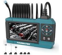 HANMATEK Industrial Endoscope, Probe with Endoscopic Camera 8 mm, TFT Screen 4.3 Inch 1080P, 5 m Cable Waterproof IP67, 8 Adjustable LEDs, USB-C Charging, 180° Rotation - IE01